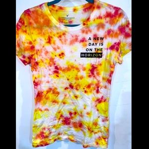 Yellow Pink & Red Tie Dye T-shirt